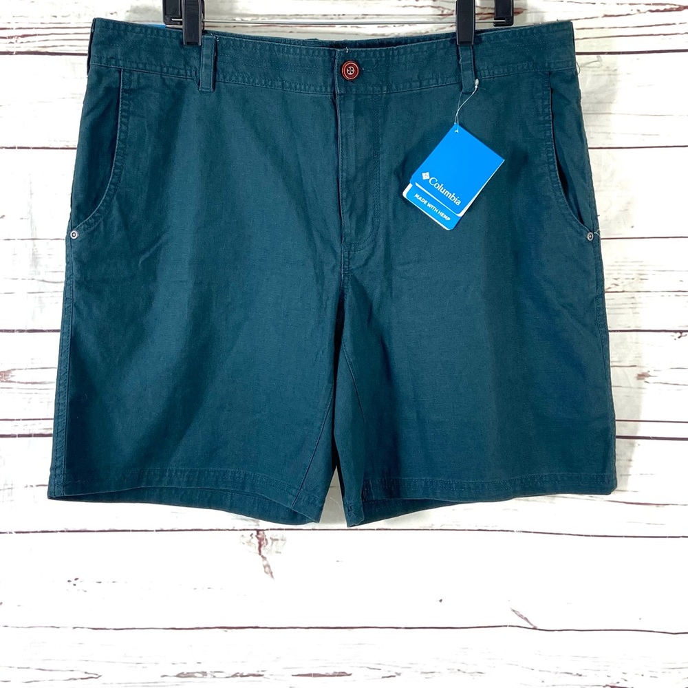 Columbia Shorts Mens 38 Green Omni Shade Southridge Sun Protection.